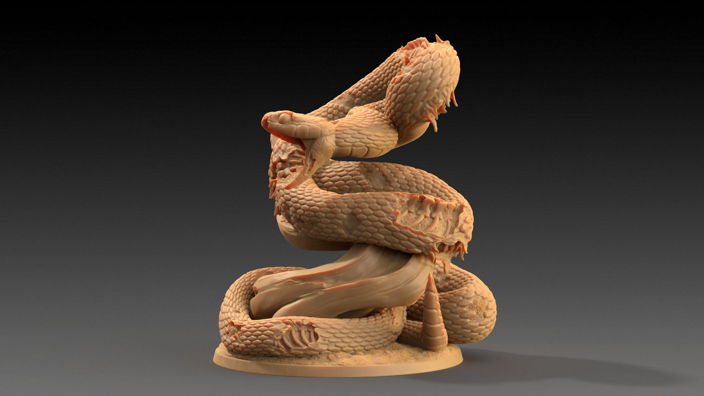 Giant Undead Snake | Dragon Trappers Lodge | The Critterfolk of Bluewoods Barrows | 32mm Scale Resin Printed TTRPG Figure For DND