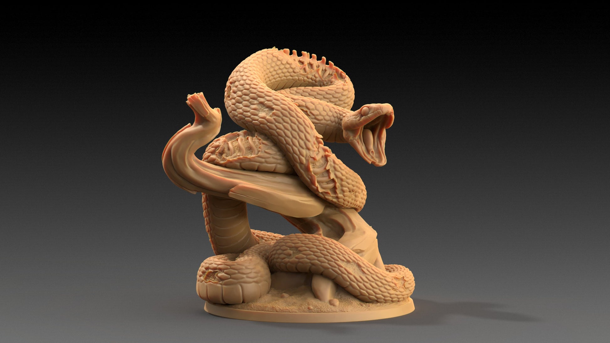 Giant Undead Snake | Dragon Trappers Lodge | The Critterfolk of Bluewoods Barrows | 32mm Scale Resin Printed TTRPG Figure For DND