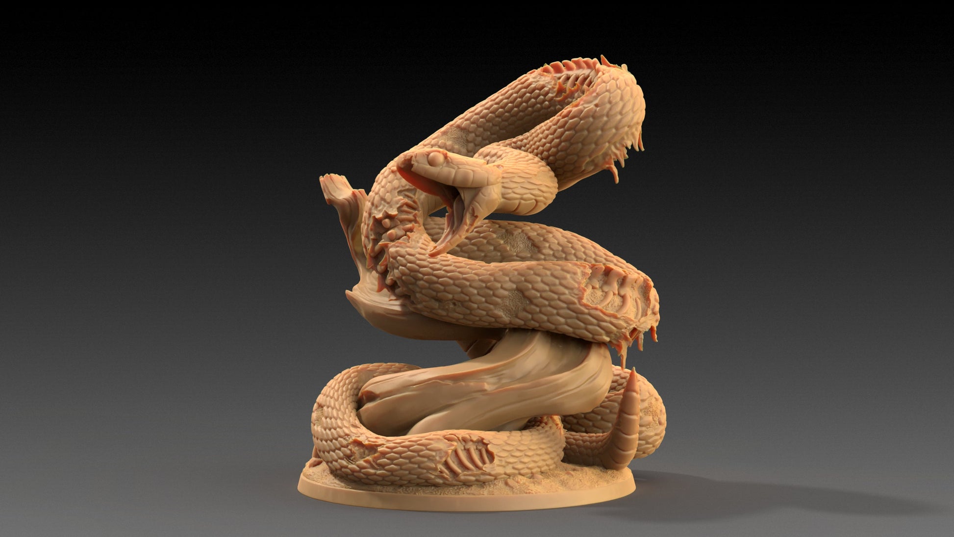 Giant Undead Snake | Dragon Trappers Lodge | The Critterfolk of Bluewoods Barrows | 32mm Scale Resin Printed TTRPG Figure For DND