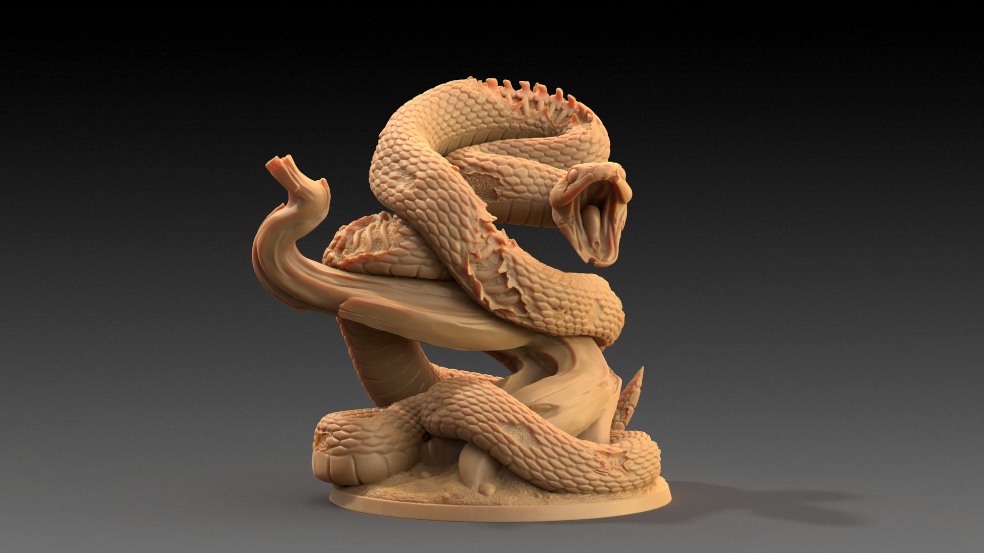 Giant Undead Snake | Dragon Trappers Lodge | The Critterfolk of Bluewoods Barrows | 32mm Scale Resin Printed TTRPG Figure For DND