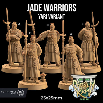 Jade Warriors Set | Dragon Trappers Lodge | Chosen Of The Kami | 32mm Scale Resin Printed Tabletop RPG Figure For DND