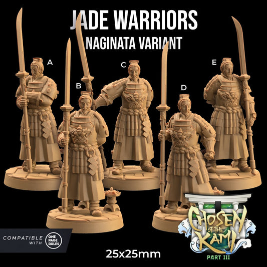 Jade Warriors Set | Dragon Trappers Lodge | Chosen Of The Kami | 32mm Scale Resin Printed Tabletop RPG Figure For DND