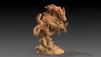 Large River Dragon | Dragon Trappers Lodge | Chosen Of The Kami | 32mm Scale Resin Printed Tabletop RPG Figure For DND