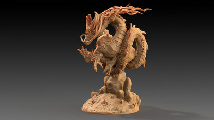Large River Dragon | Dragon Trappers Lodge | Chosen Of The Kami | 32mm Scale Resin Printed Tabletop RPG Figure For DND