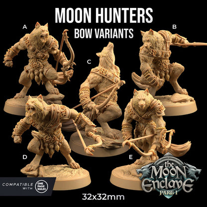 Moon Hunters Set | Dragon Trappers Lodge | The Moon Enclave | 32mm Scale Resin Printed Tabletop RPG Figure For DND