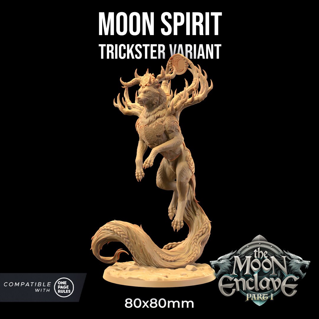 Moon Spirit | Dragon Trappers Lodge | The Moon Enclave | 32mm Scale Resin Printed Tabletop RPG Figure For DND