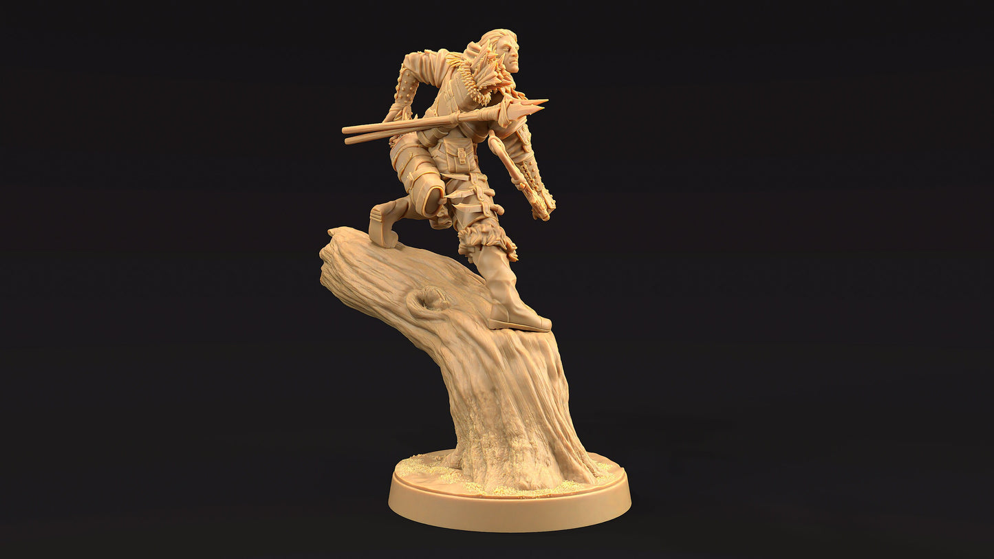 Lyklor, Master Hunter | Dragon Trappers Lodge | Journey Through The Direlands | 32mm Scale Resin Printed Tabletop RPG Figure For DND