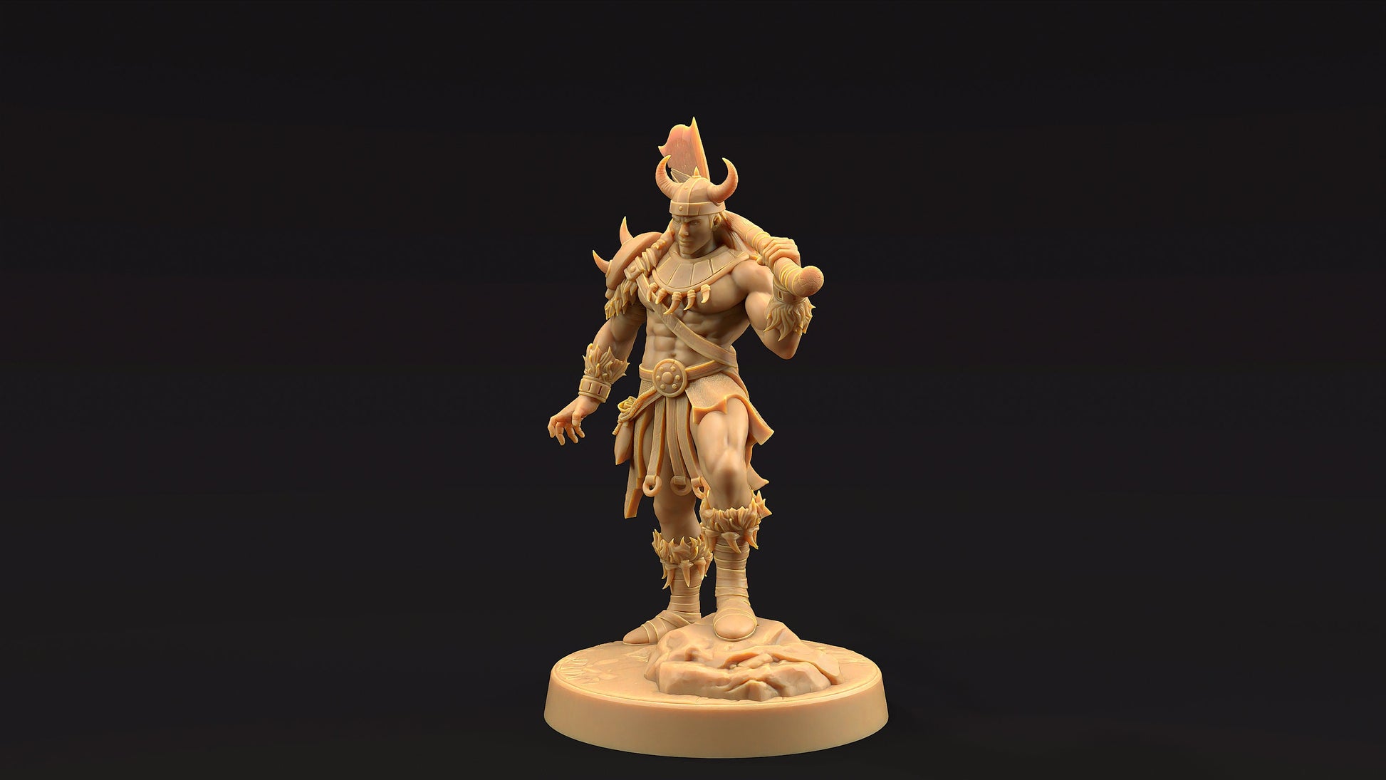 Jarnax, The Barbarian | Dragon Trappers Lodge | Journey Through The Direlands | 32mm Scale Resin Printed Tabletop RPG Figure For DND
