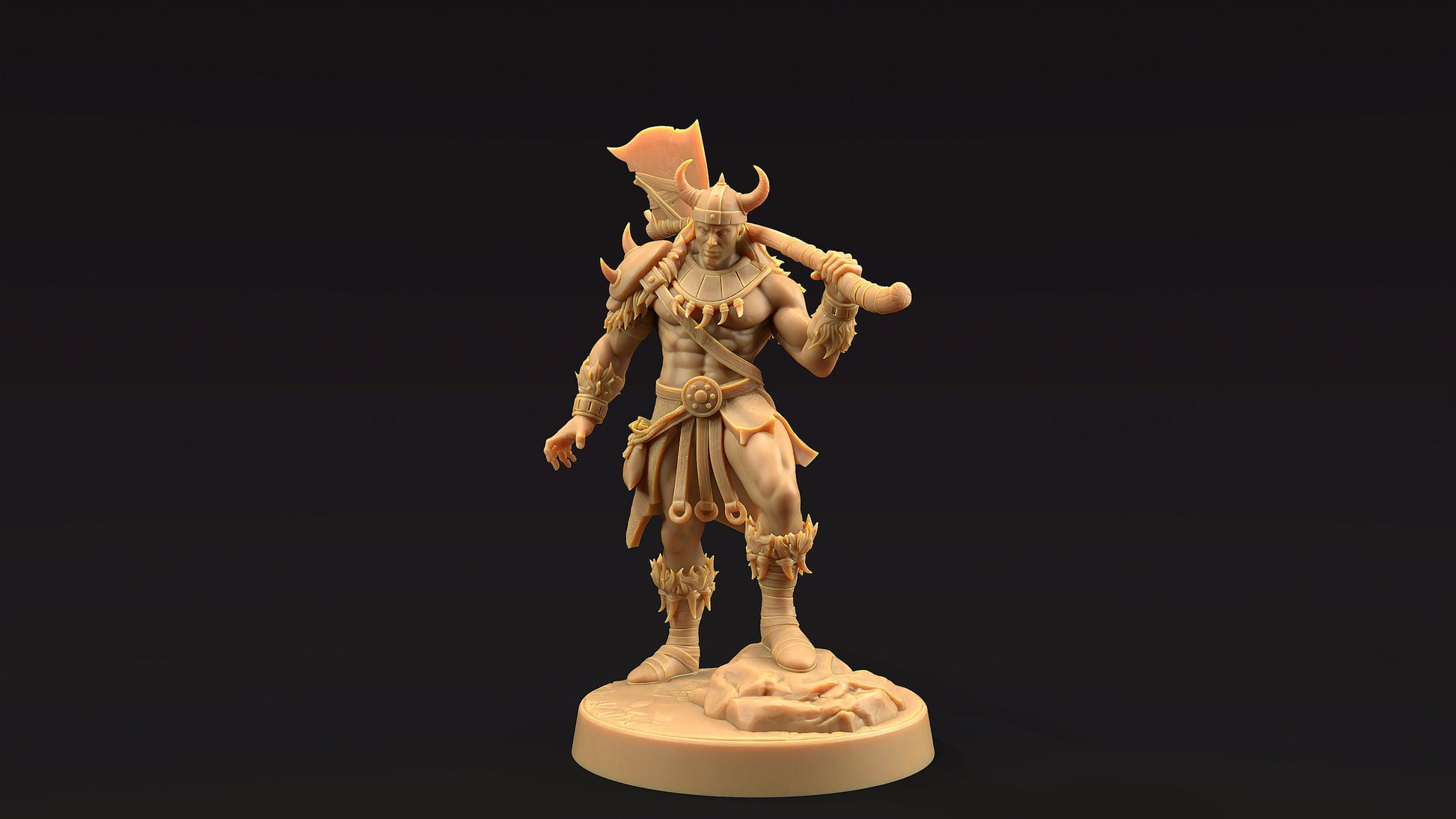 Jarnax, The Barbarian | Dragon Trappers Lodge | Journey Through The Direlands | 32mm Scale Resin Printed Tabletop RPG Figure For DND
