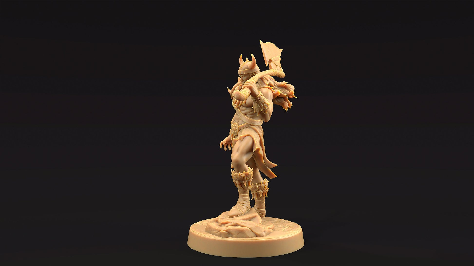 Jarnax, The Barbarian | Dragon Trappers Lodge | Journey Through The Direlands | 32mm Scale Resin Printed Tabletop RPG Figure For DND