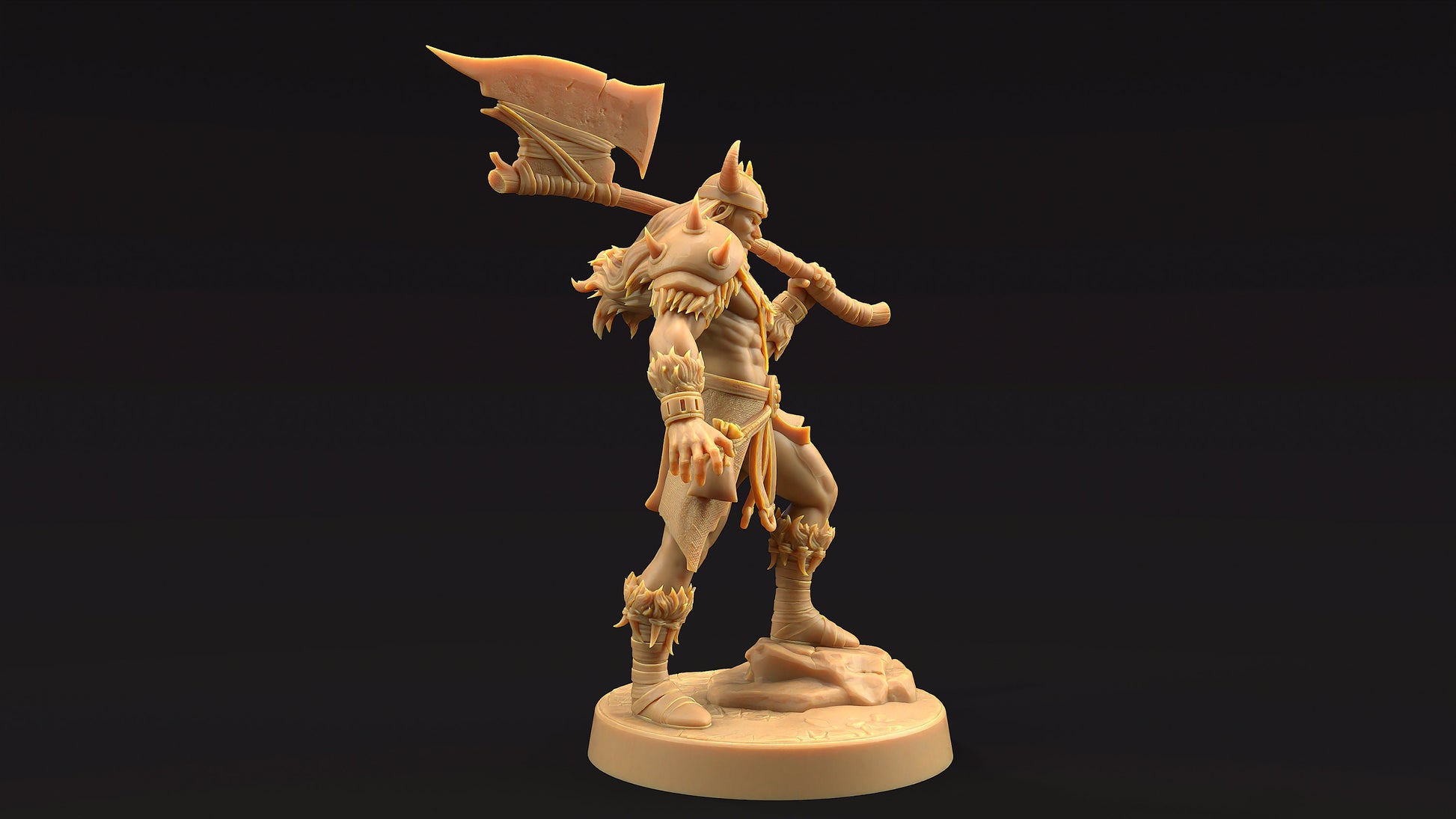 Jarnax, The Barbarian | Dragon Trappers Lodge | Journey Through The Direlands | 32mm Scale Resin Printed Tabletop RPG Figure For DND
