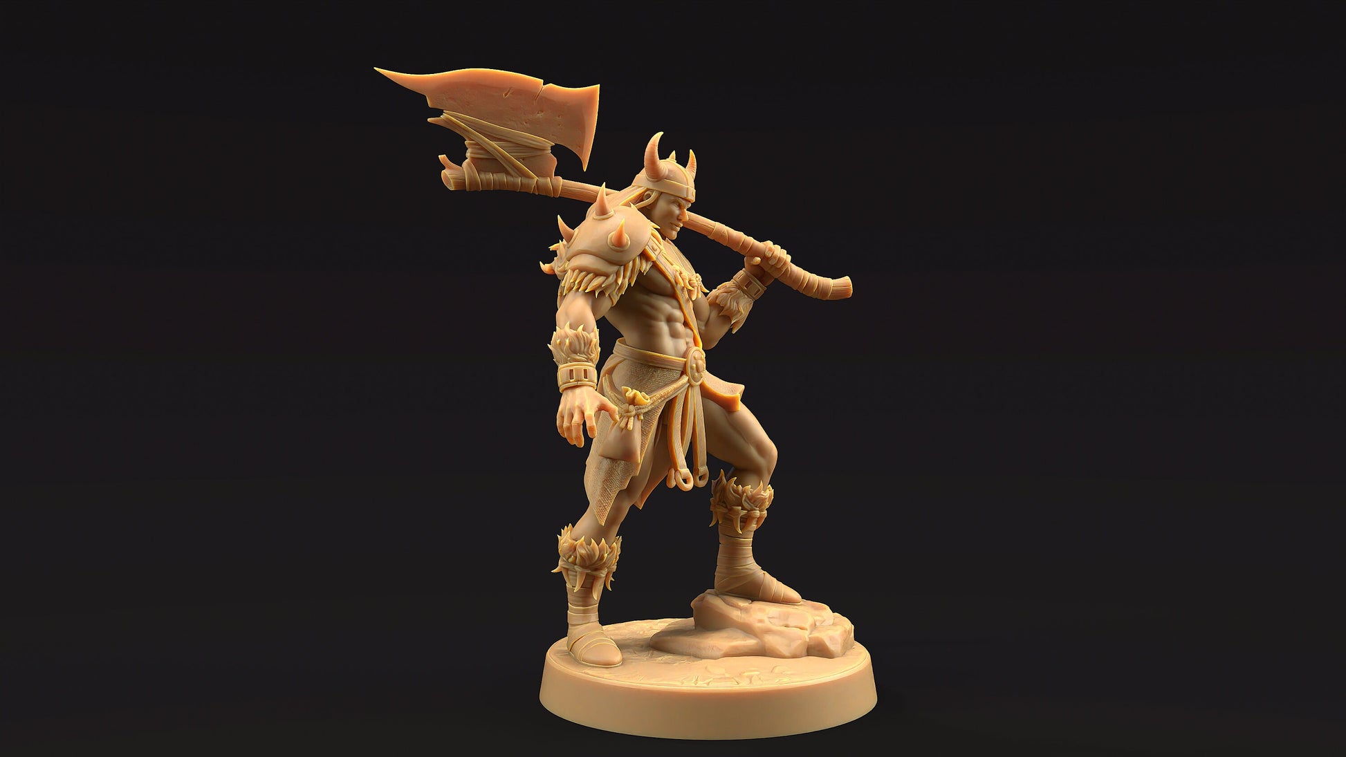 Jarnax, The Barbarian | Dragon Trappers Lodge | Journey Through The Direlands | 32mm Scale Resin Printed Tabletop RPG Figure For DND