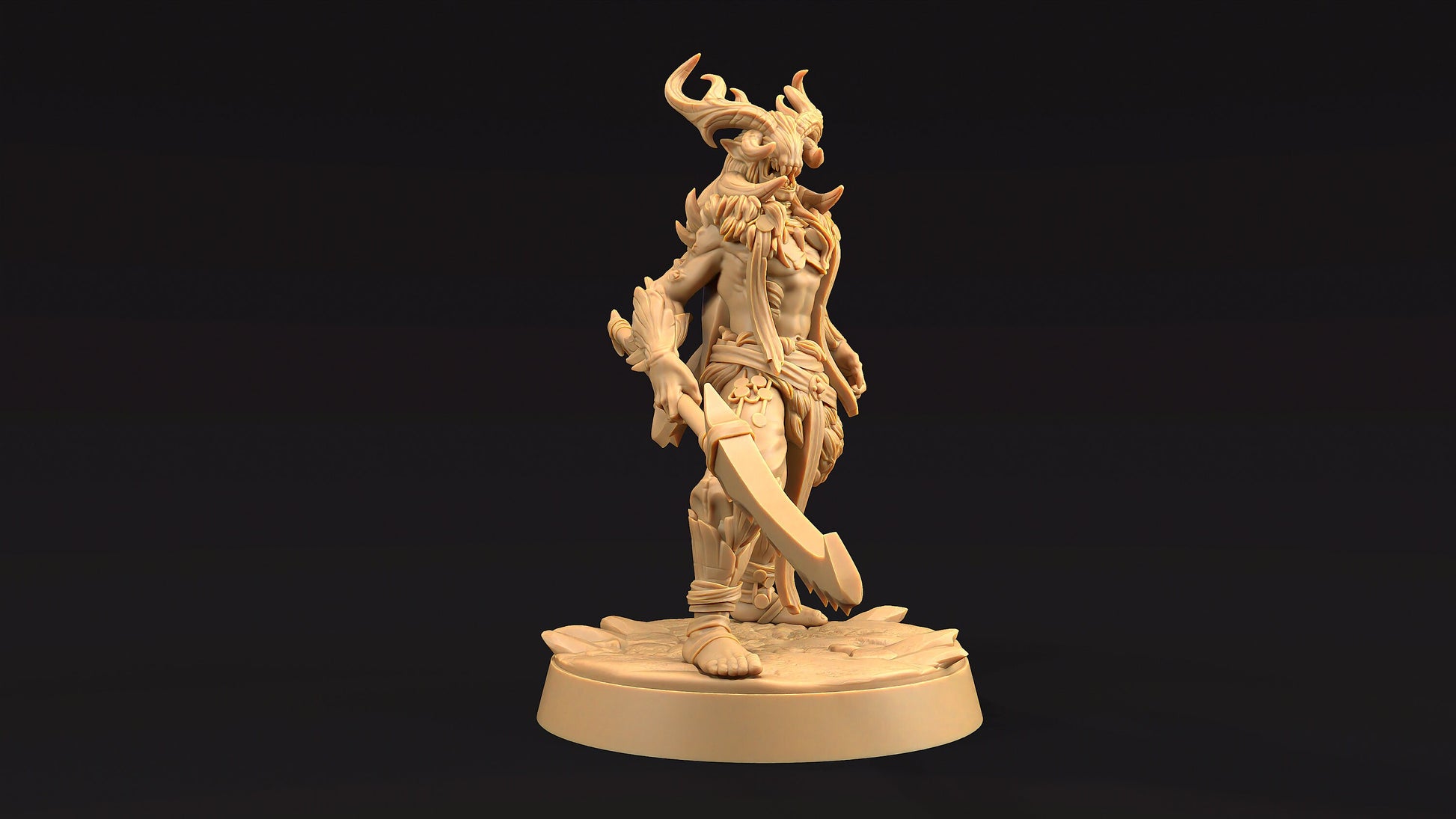 Dire Elf Chief | Dragon Trappers Lodge | Journey Through The Direlands | 32mm Scale Resin Printed Tabletop RPG Figure For DND