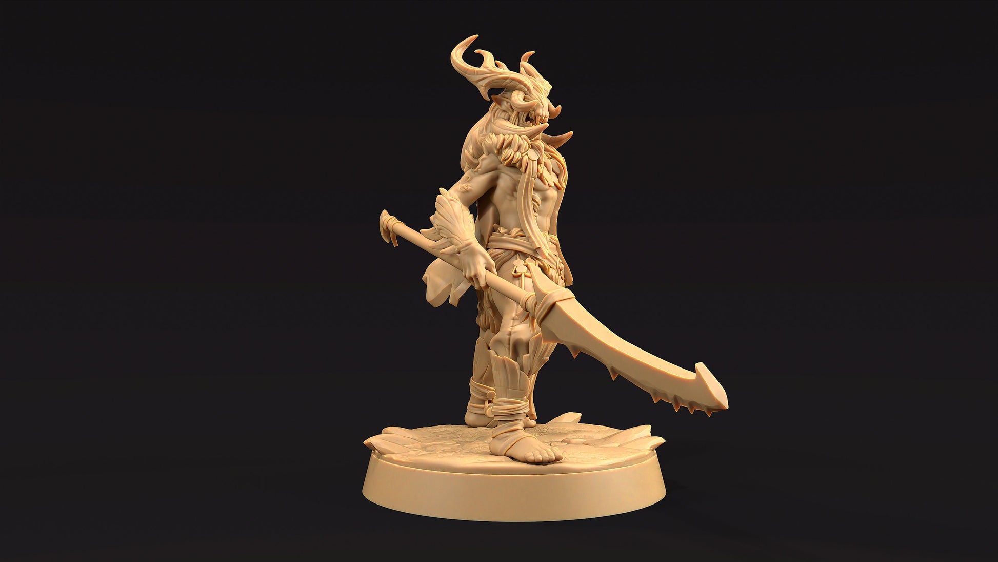 Dire Elf Chief | Dragon Trappers Lodge | Journey Through The Direlands | 32mm Scale Resin Printed Tabletop RPG Figure For DND