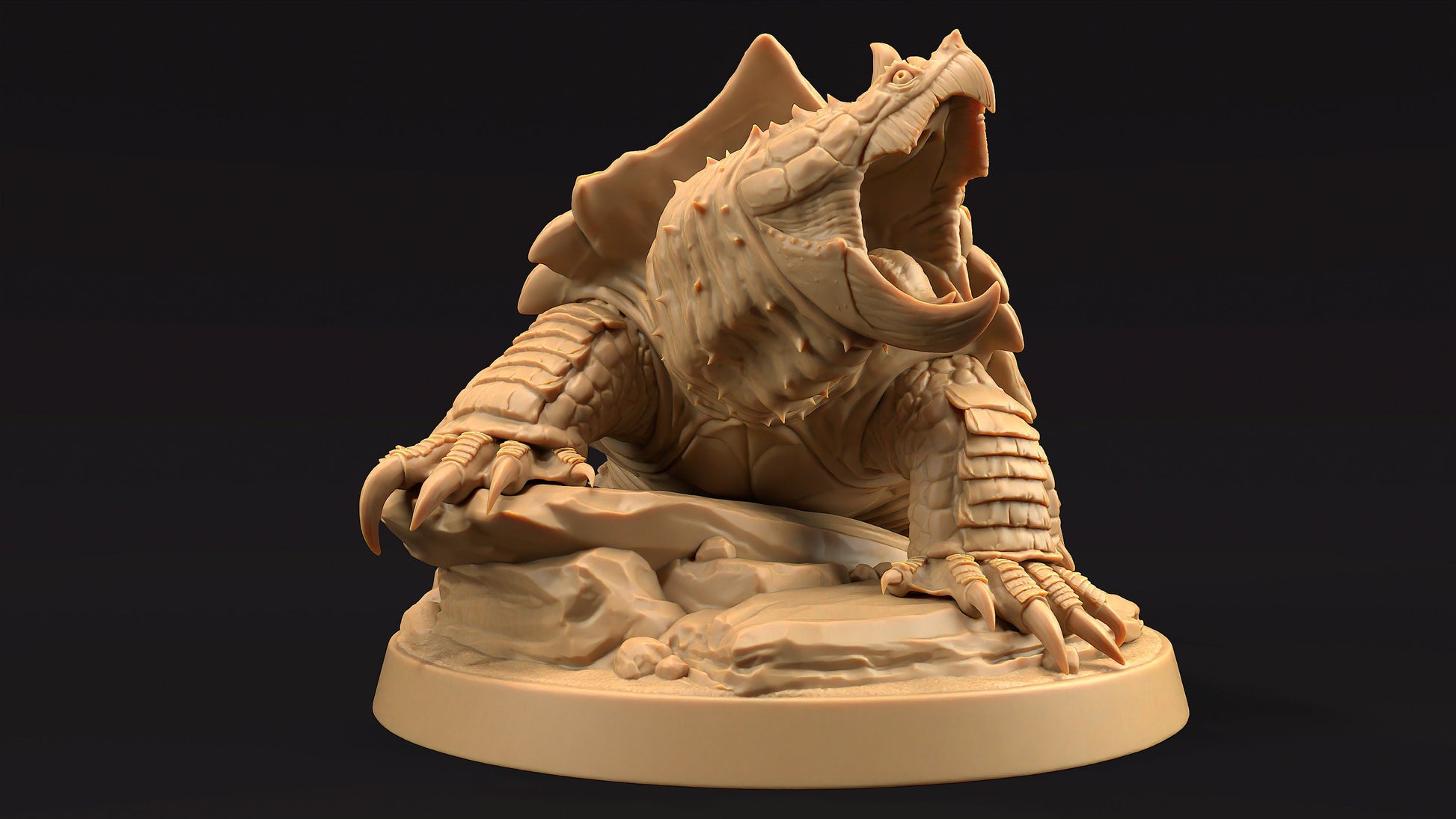 Dire Turtle Set | Dragon Trappers Lodge | Journey Through The Direlands | 32mm Scale Resin Printed Tabletop RPG Figure For DND