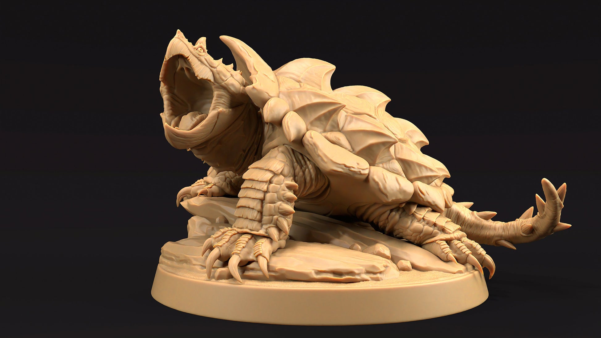 Dire Turtle Set | Dragon Trappers Lodge | Journey Through The Direlands | 32mm Scale Resin Printed Tabletop RPG Figure For DND