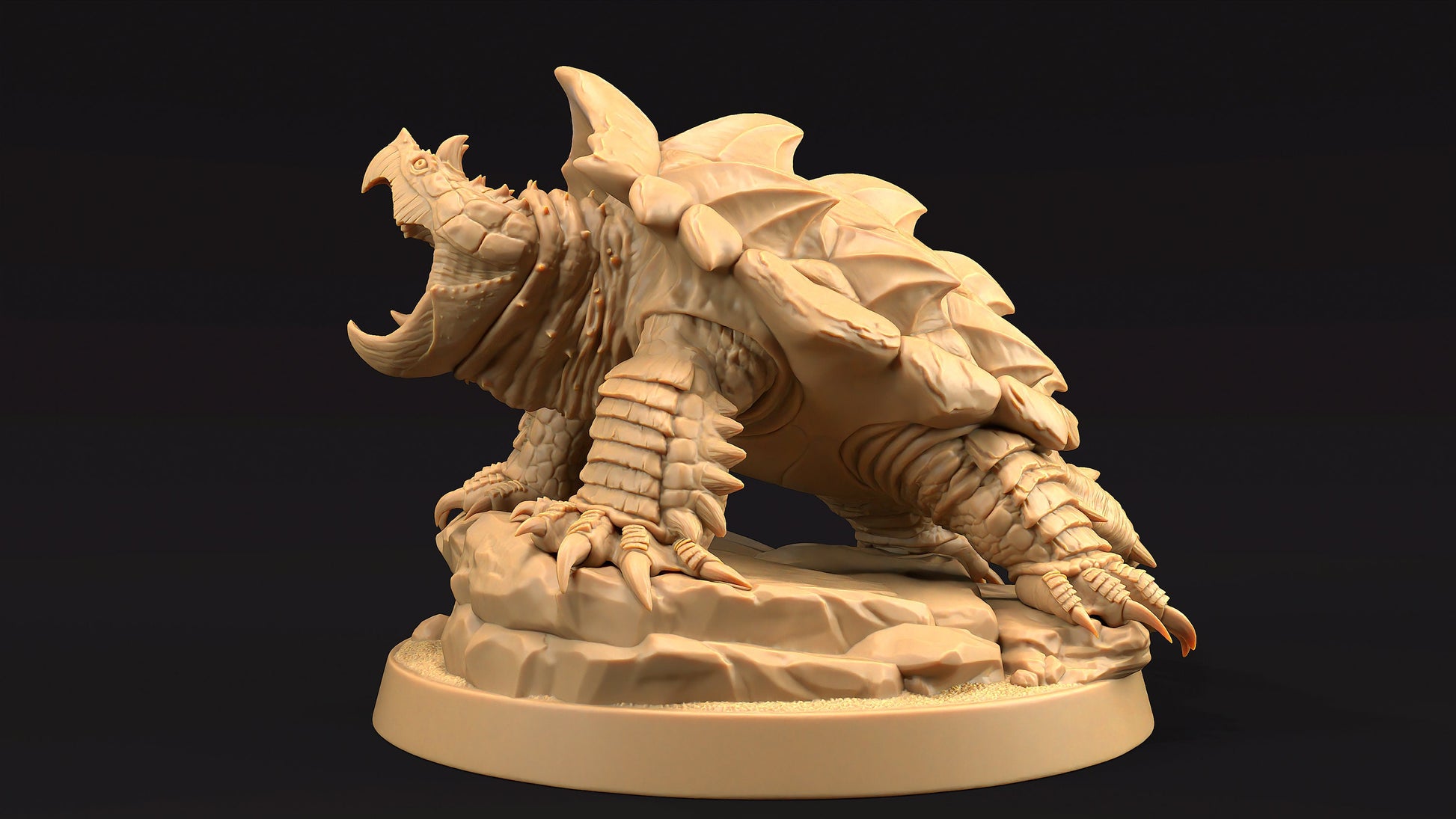 Dire Turtle Set | Dragon Trappers Lodge | Journey Through The Direlands | 32mm Scale Resin Printed Tabletop RPG Figure For DND