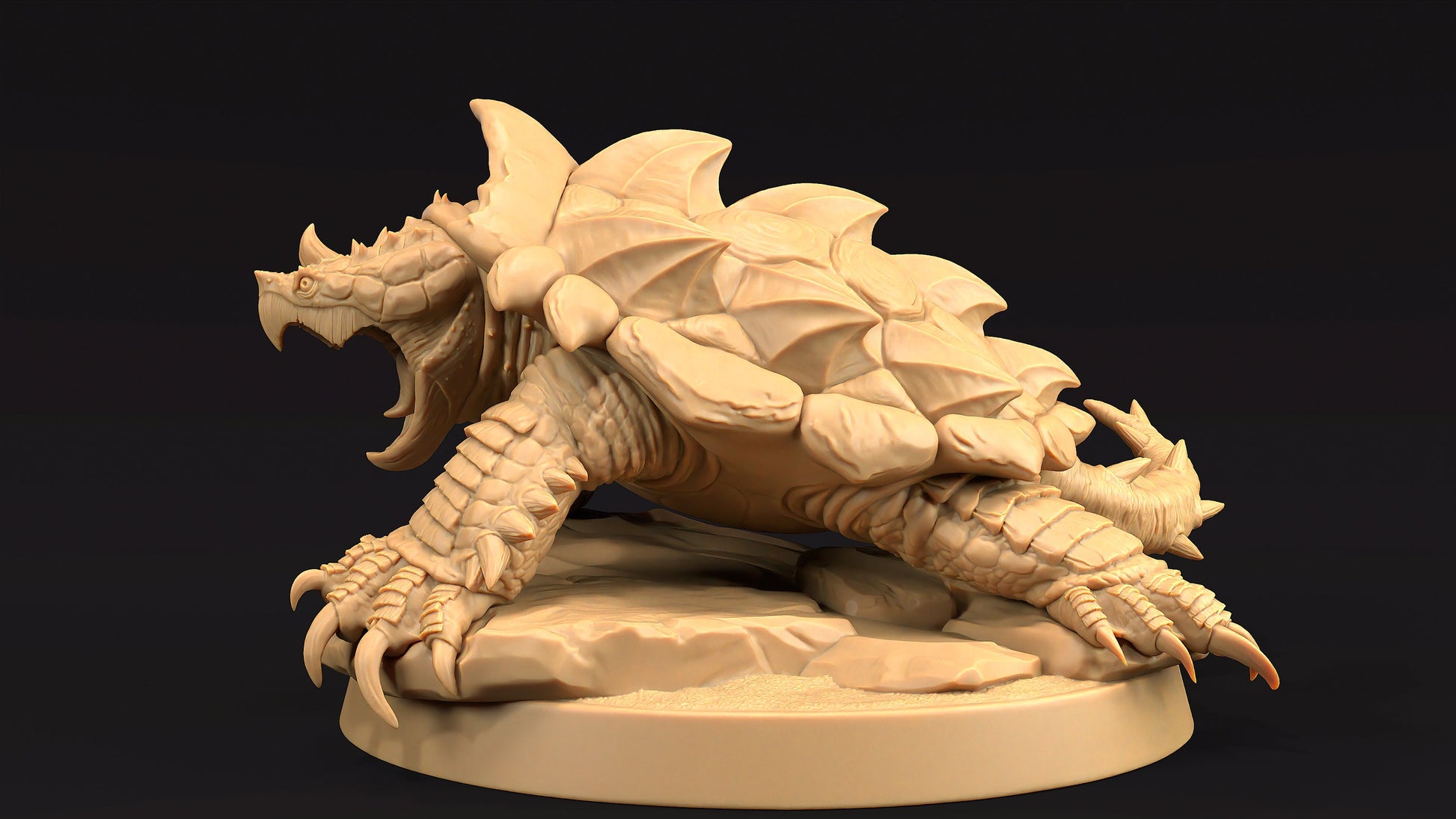 Dire Turtle Set | Dragon Trappers Lodge | Journey Through The Direlands | 32mm Scale Resin Printed Tabletop RPG Figure For DND