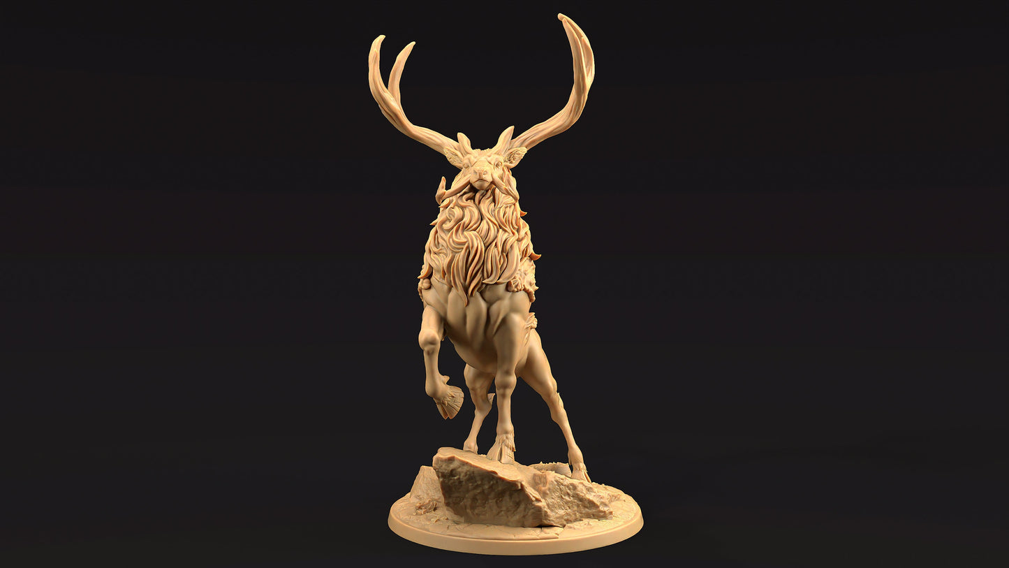 Dire Stag | Dragon Trappers Lodge | Journey Through The Direlands | 32mm Scale Resin Printed Tabletop RPG Figure For DND