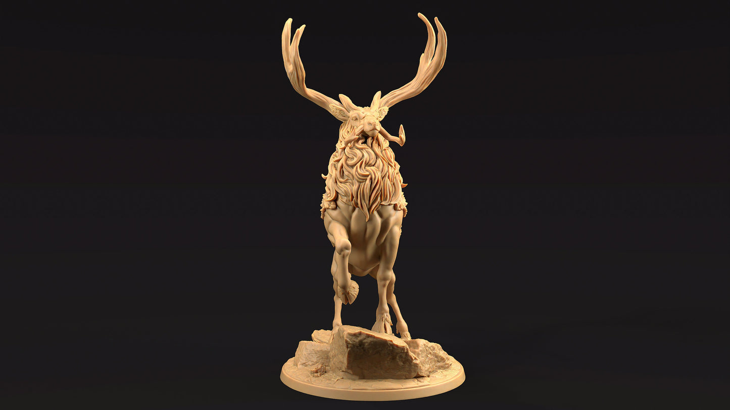 Dire Stag | Dragon Trappers Lodge | Journey Through The Direlands | 32mm Scale Resin Printed Tabletop RPG Figure For DND
