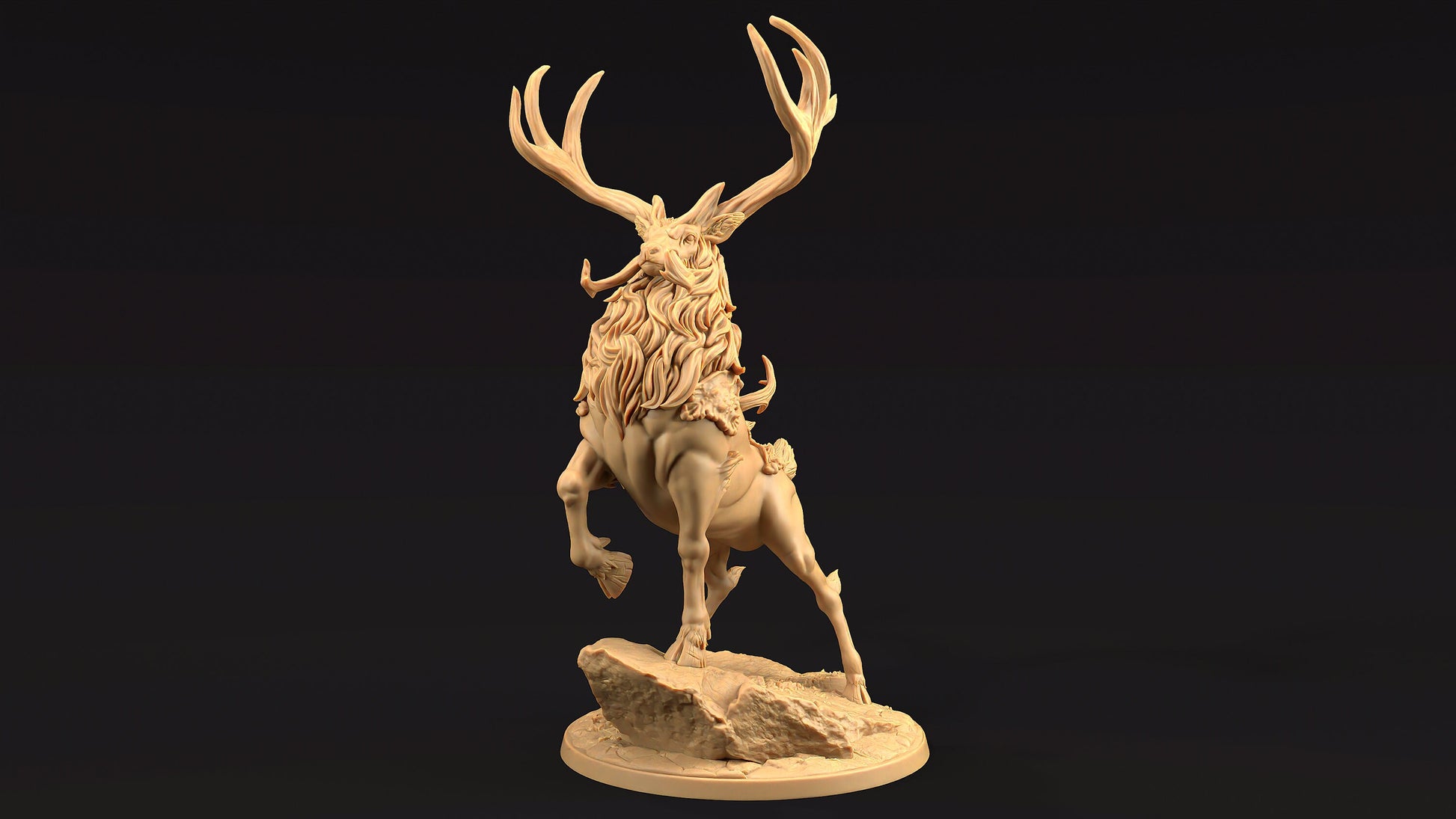 Dire Stag | Dragon Trappers Lodge | Journey Through The Direlands | 32mm Scale Resin Printed Tabletop RPG Figure For DND