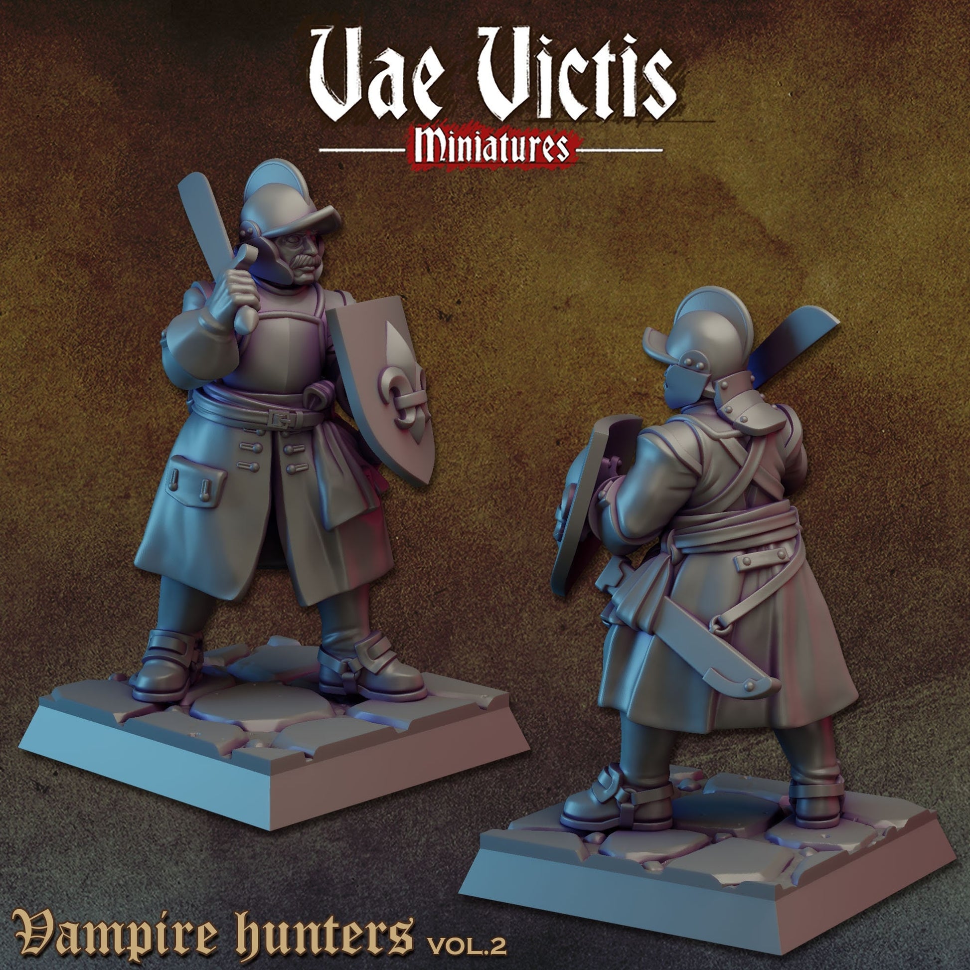 Vampire Hunters Set Vol. 2 | Vae Victis Miniatures | 32mm Scale Resin Printed Tabletop RPG Figures for Tabletop Roleplaying or Wargaming