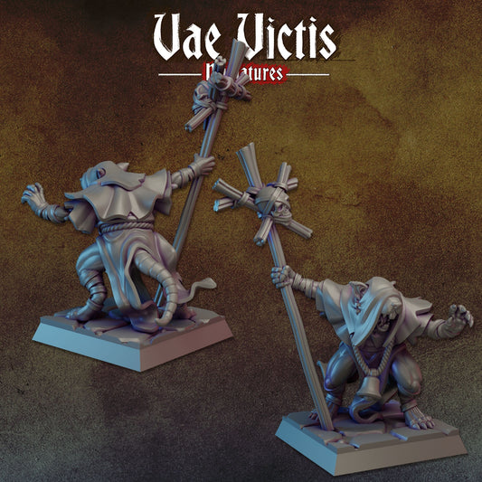 Ratfolk Sorcerer | Vae Victis Miniatures | 32mm Scale Resin Printed Tabletop RPG Figures for Tabletop Roleplaying or Wargaming