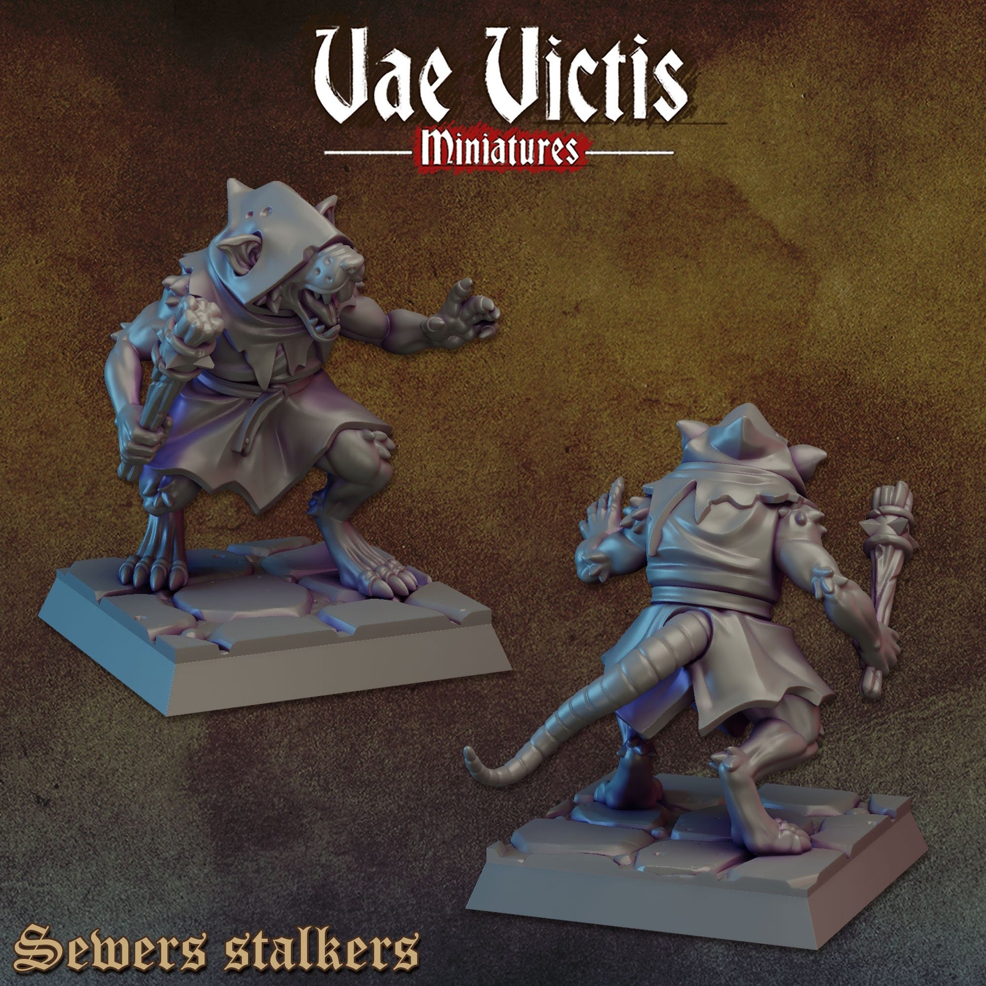 Ratfolk Warband Set | Vae Victis Miniatures | 32mm Scale Resin Printed Tabletop RPG Figures for Tabletop Roleplaying or Wargaming