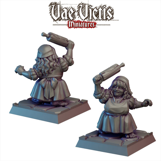 Halfling Baker | Vae Victis Miniatures | 32mm Scale Resin Printed Tabletop RPG Figures for Tabletop Roleplaying or Wargaming