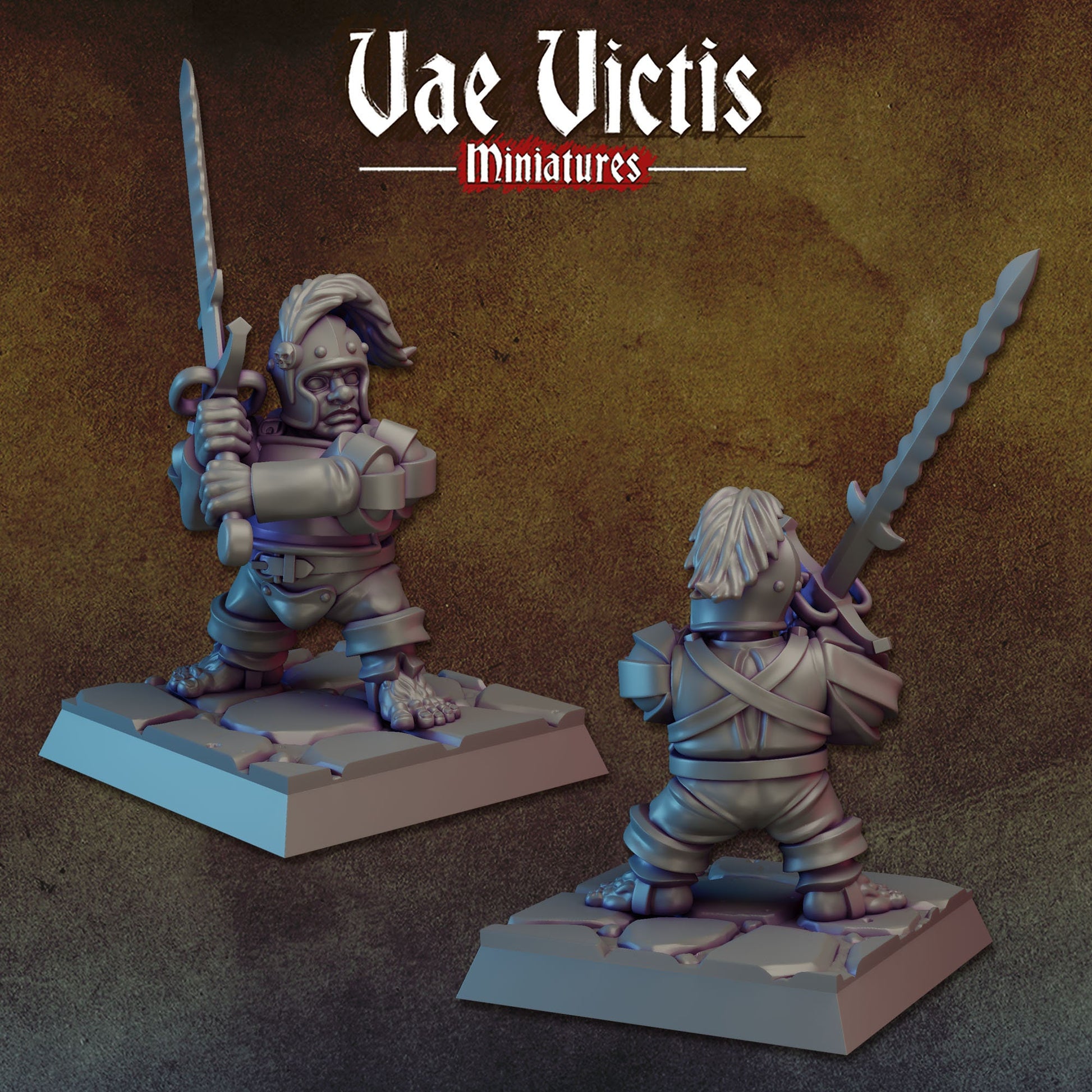 Halfling Elite Set | Vae Victis Miniatures | 32mm Scale Resin Printed Tabletop RPG Figures for Tabletop Roleplaying or Wargaming
