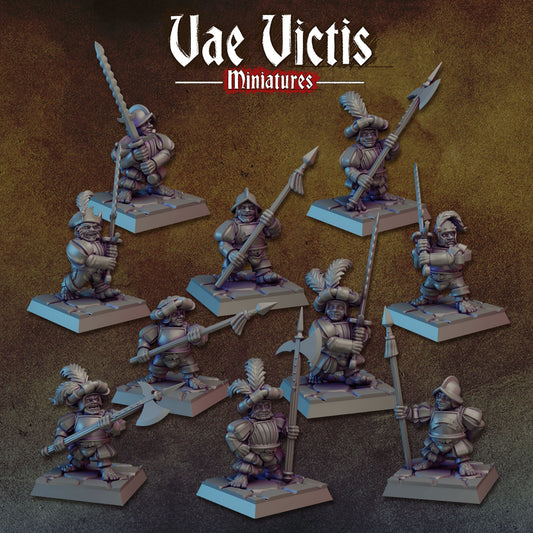 Halfling Elite Set | Vae Victis Miniatures | 32mm Scale Resin Printed Tabletop RPG Figures for Tabletop Roleplaying or Wargaming