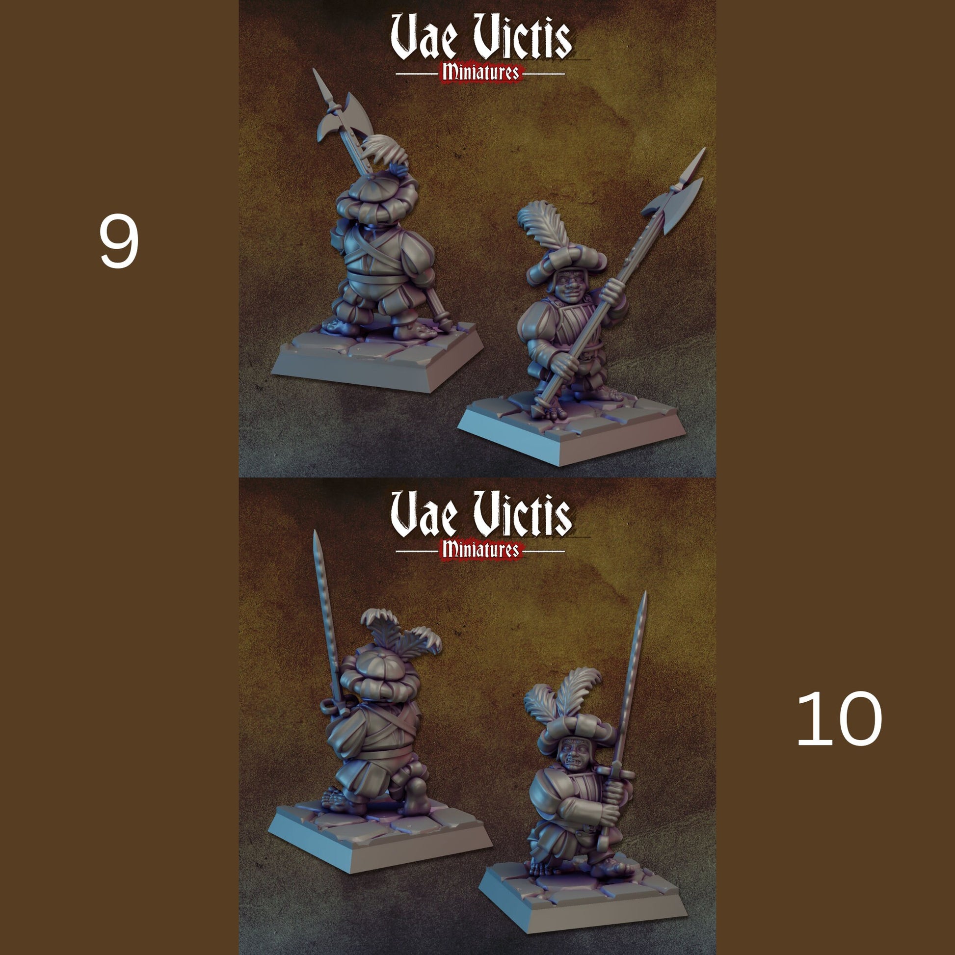 Halfling Elite Set | Vae Victis Miniatures | 32mm Scale Resin Printed Tabletop RPG Figures for Tabletop Roleplaying or Wargaming