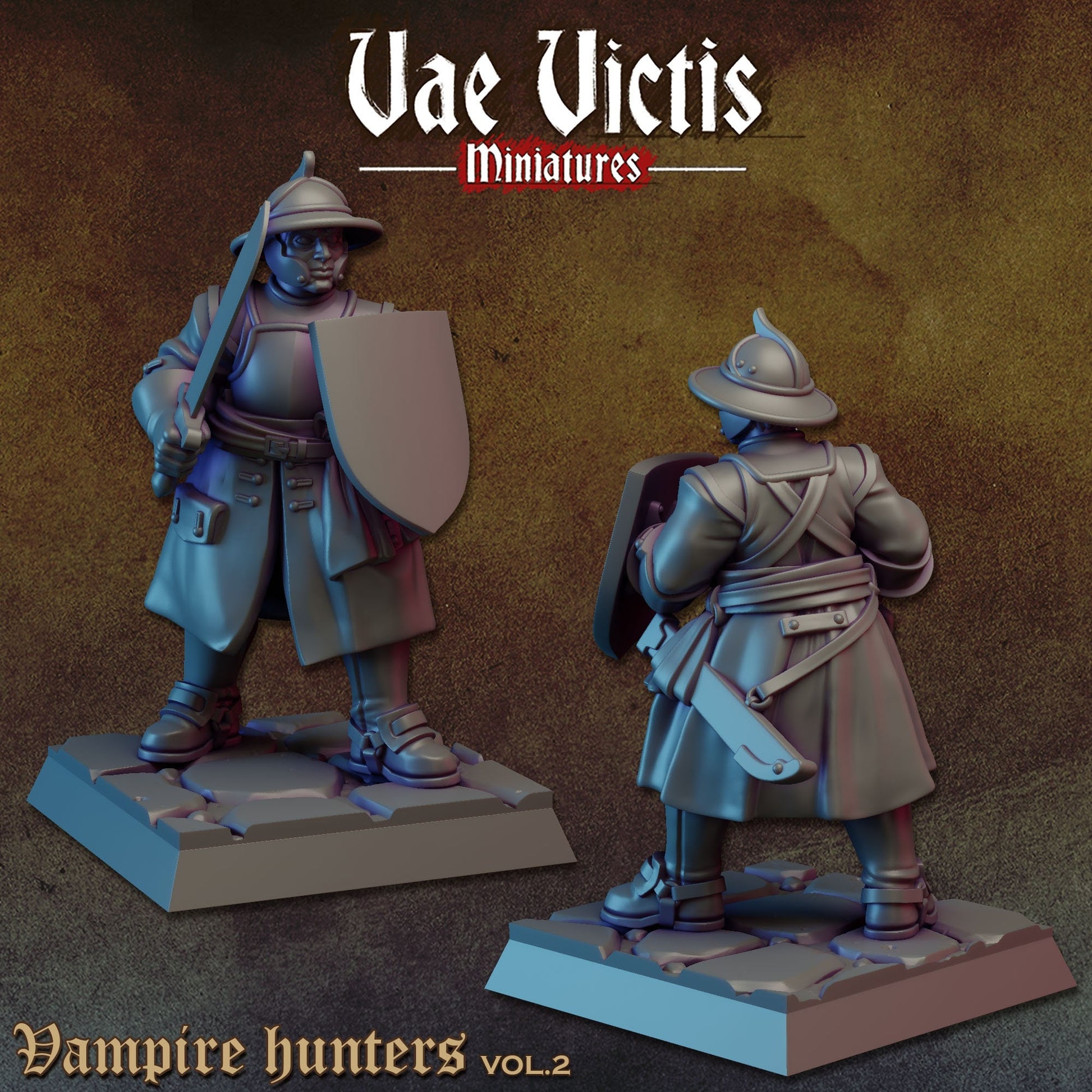 Vampire Hunters Set Vol. 2 | Vae Victis Miniatures | 32mm Scale Resin Printed Tabletop RPG Figures for Tabletop Roleplaying or Wargaming