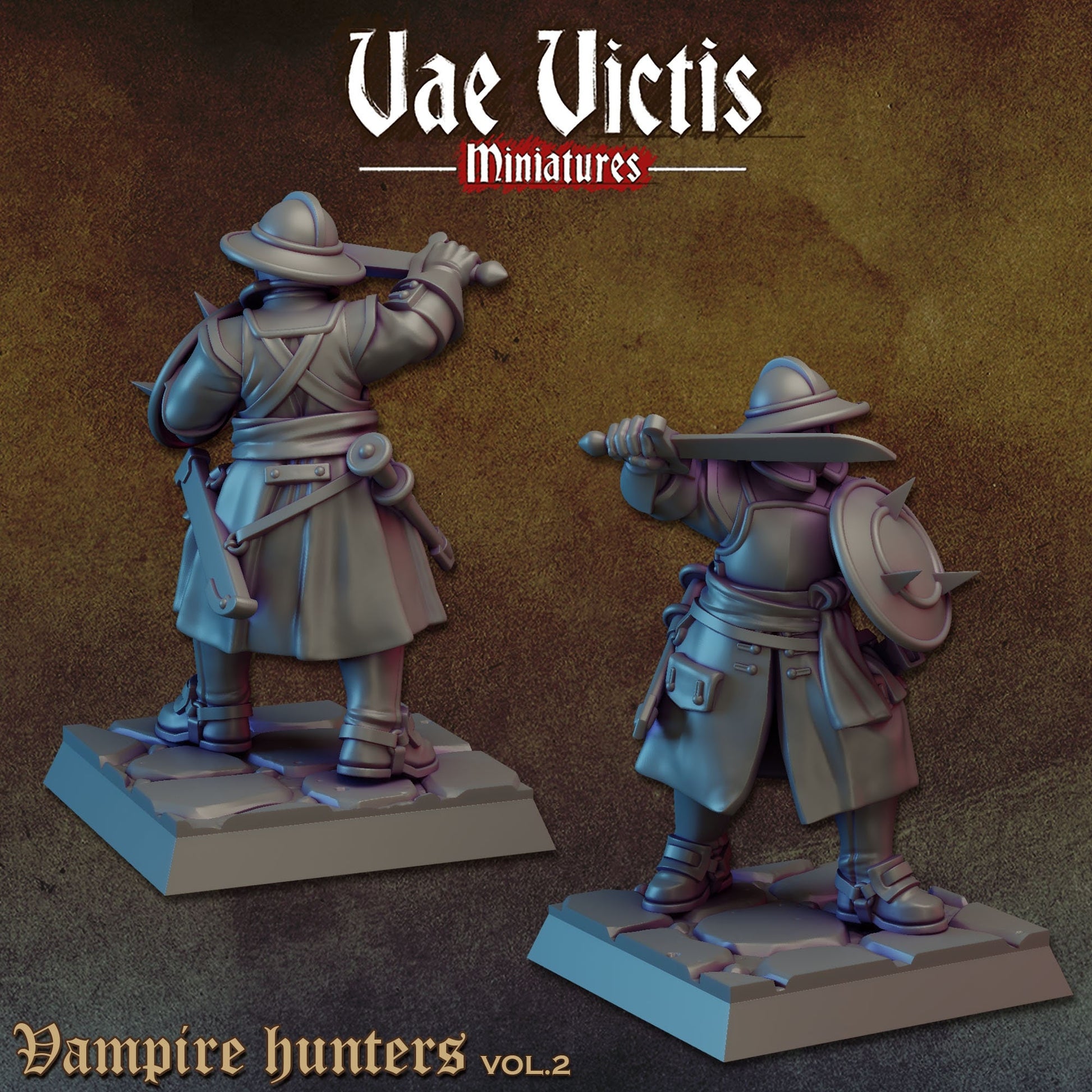 Vampire Hunters Set Vol. 2 | Vae Victis Miniatures | 32mm Scale Resin Printed Tabletop RPG Figures for Tabletop Roleplaying or Wargaming