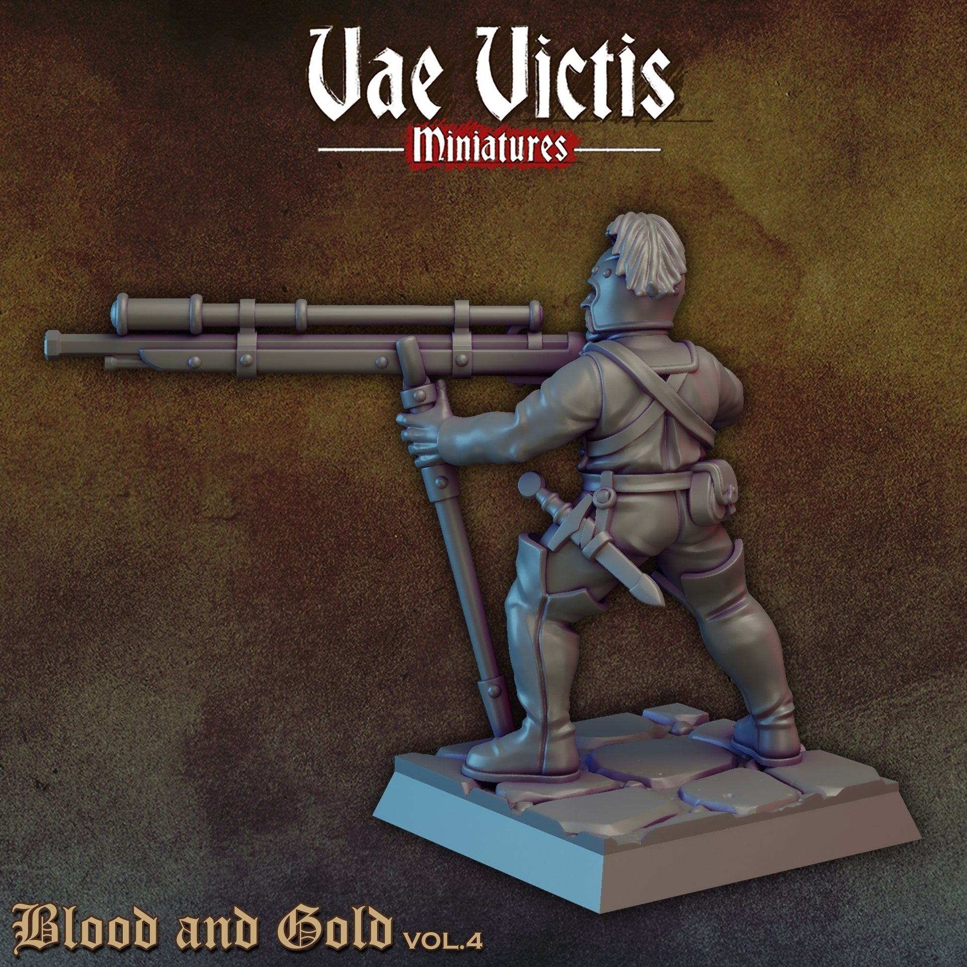 Human Riflemen Set | Vae Victis Miniatures | 32mm Scale Resin Printed Tabletop RPG Figures for Tabletop Roleplaying or Wargaming