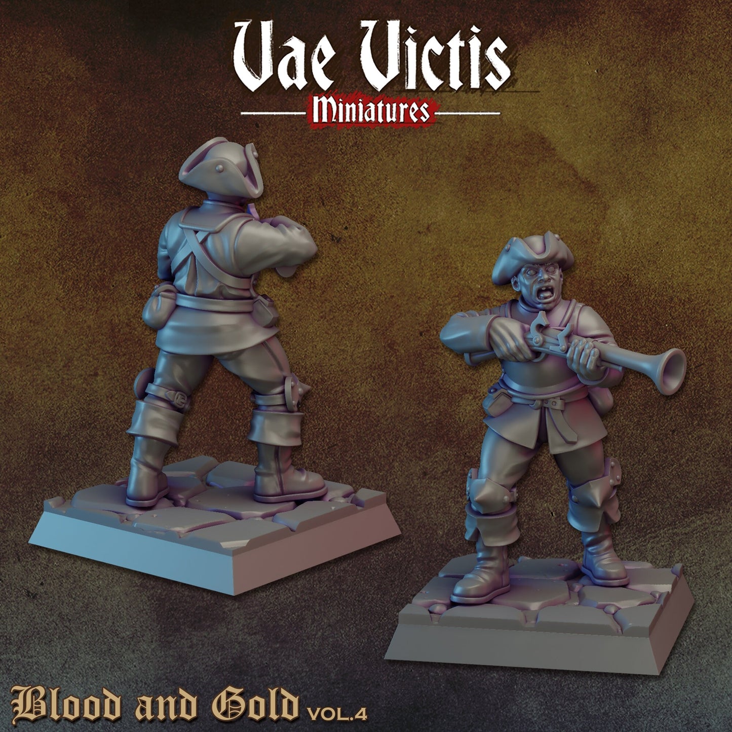 Human Riflemen Set | Vae Victis Miniatures | 32mm Scale Resin Printed Tabletop RPG Figures for Tabletop Roleplaying or Wargaming