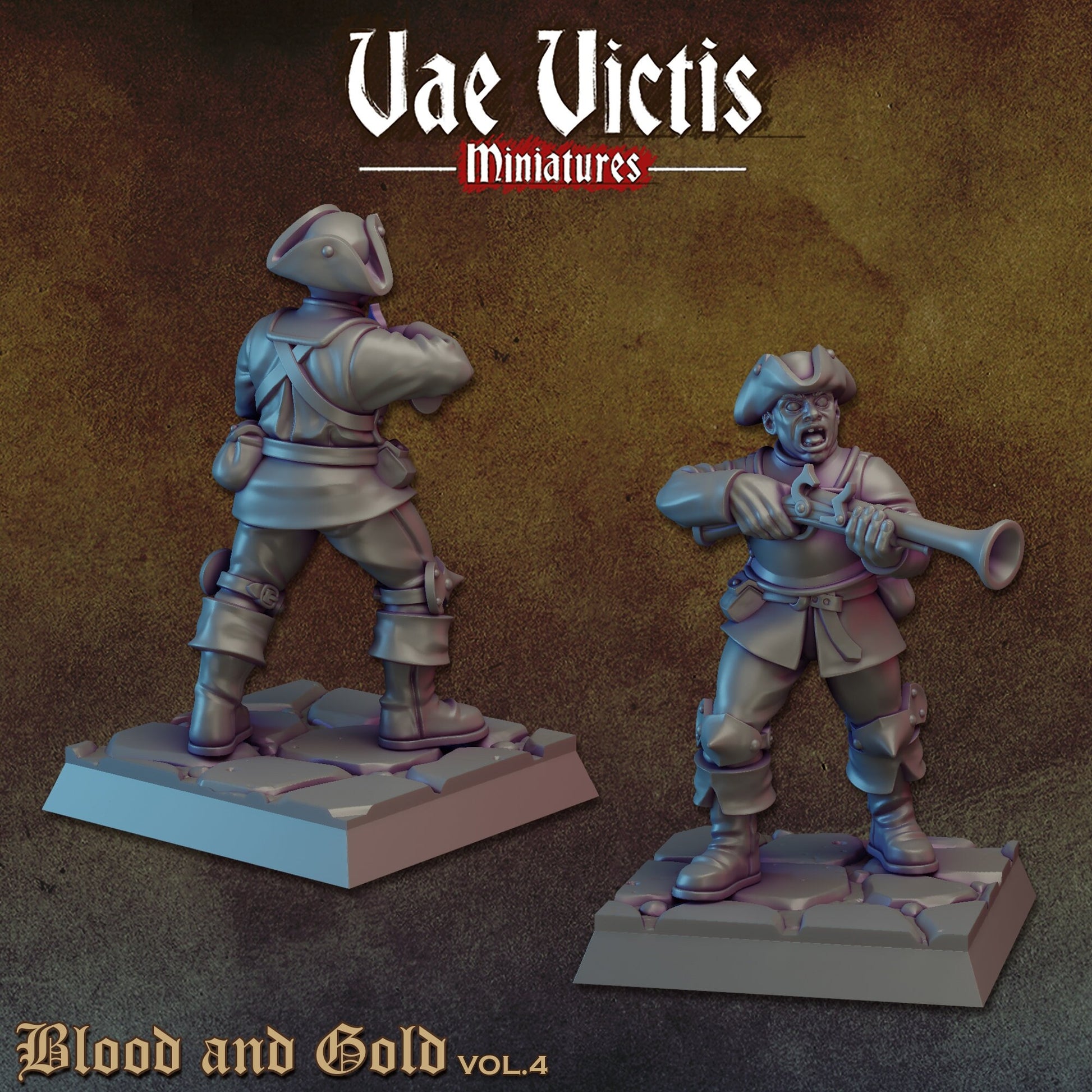 Human Riflemen Set | Vae Victis Miniatures | 32mm Scale Resin Printed Tabletop RPG Figures for Tabletop Roleplaying or Wargaming