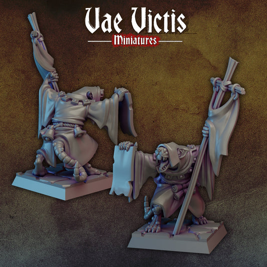 Ratfolk Priest | Vae Victis Miniatures | 32mm Scale Resin Printed Tabletop RPG Figures for Tabletop Roleplaying or Wargaming