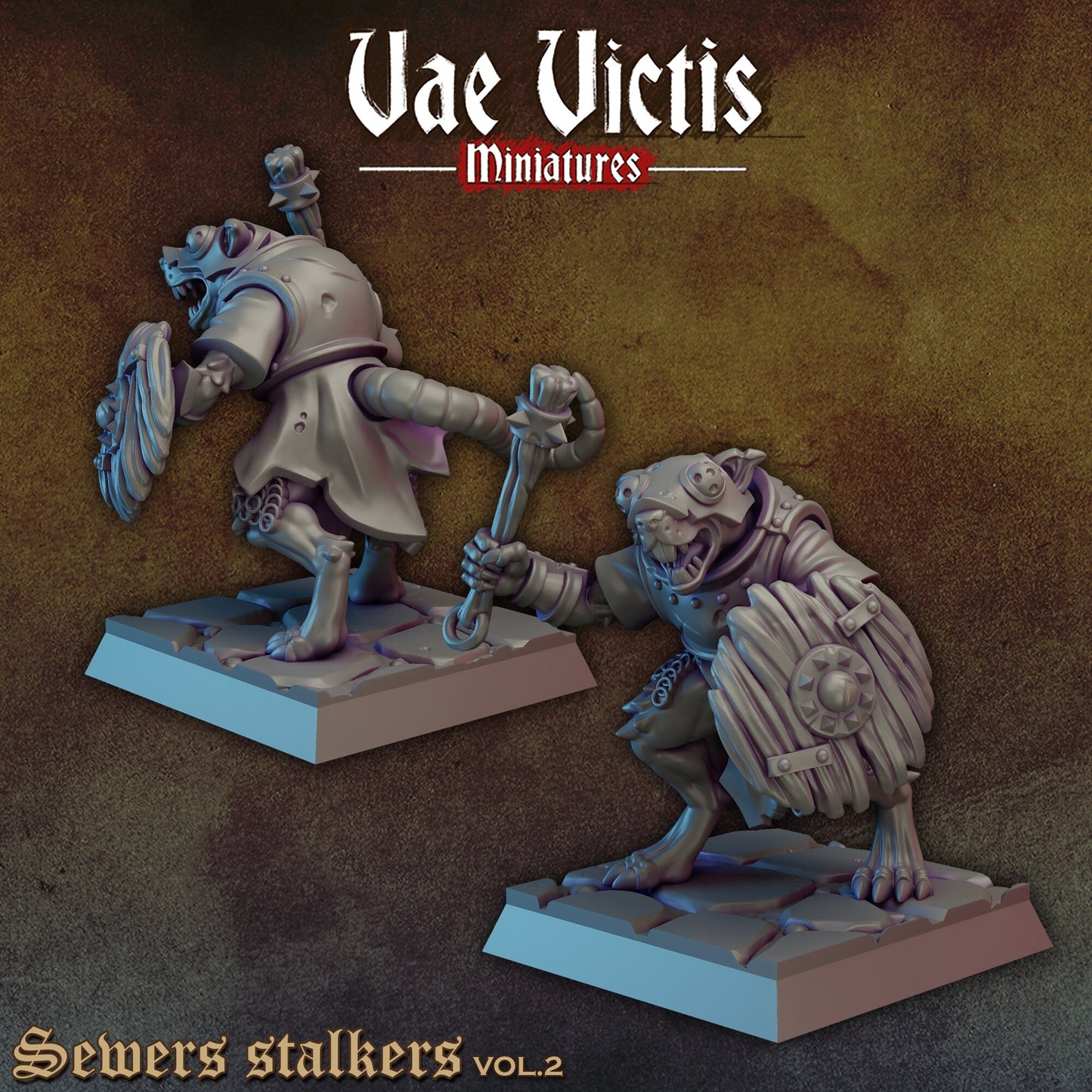 Ratfolk Warband Set Vol.2 | Vae Victis Miniatures | 32mm Scale Resin Printed Tabletop RPG Figures for Tabletop Roleplaying or Wargaming