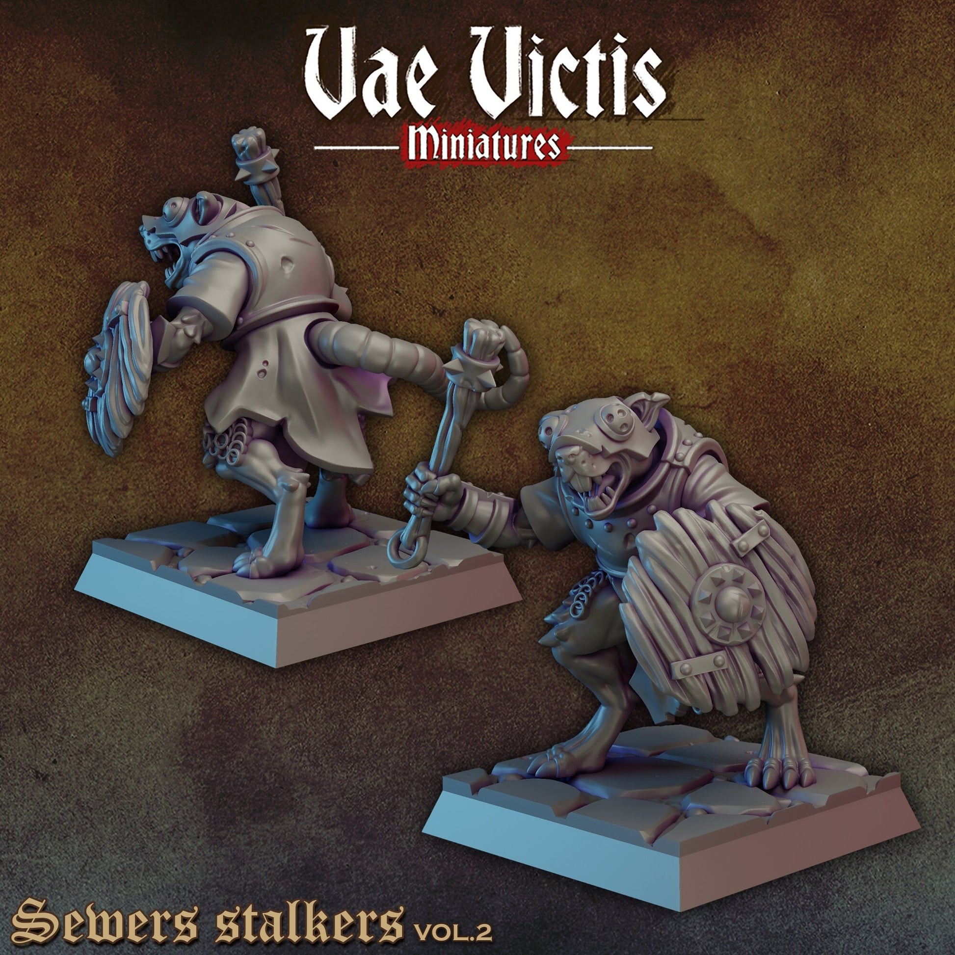 Ratfolk Warband Set Vol.2 | Vae Victis Miniatures | 32mm Scale Resin Printed Tabletop RPG Figures for Tabletop Roleplaying or Wargaming