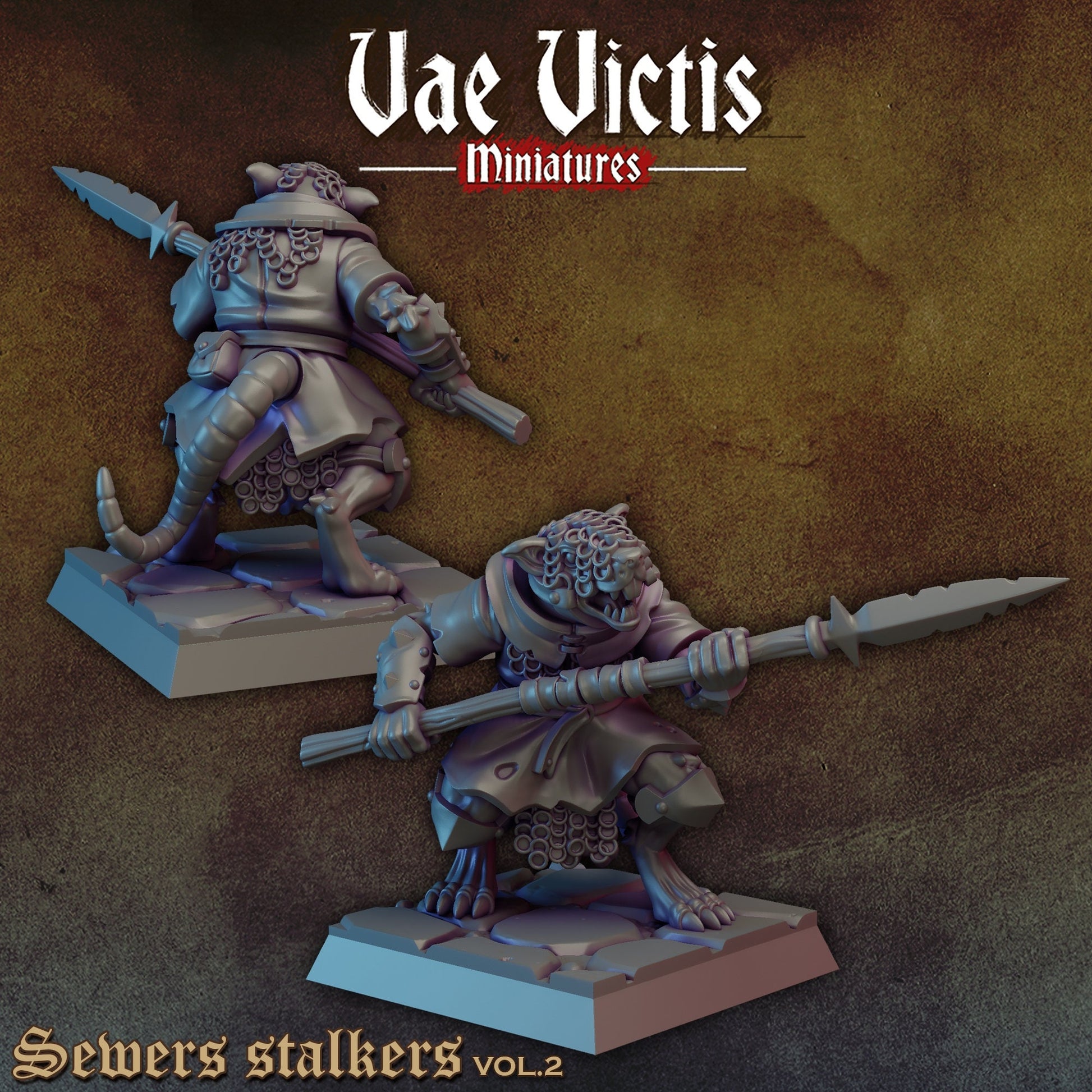Ratfolk Warband Set Vol.2 | Vae Victis Miniatures | 32mm Scale Resin Printed Tabletop RPG Figures for Tabletop Roleplaying or Wargaming