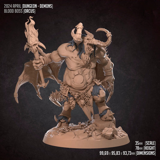 Blood Boss | Bite The Bullet | 35mm Scale | Resin Printed Tabletop RPG Miniature Figures | DND | 5E