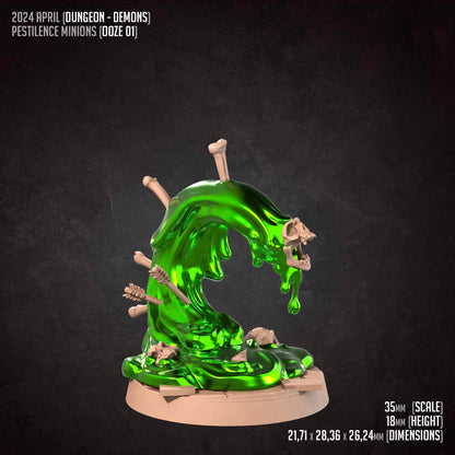 Ooze Minions Set | Bite The Bullet | 35mm Scale | Resin Printed Tabletop RPG Miniature Figures | DND | 5E