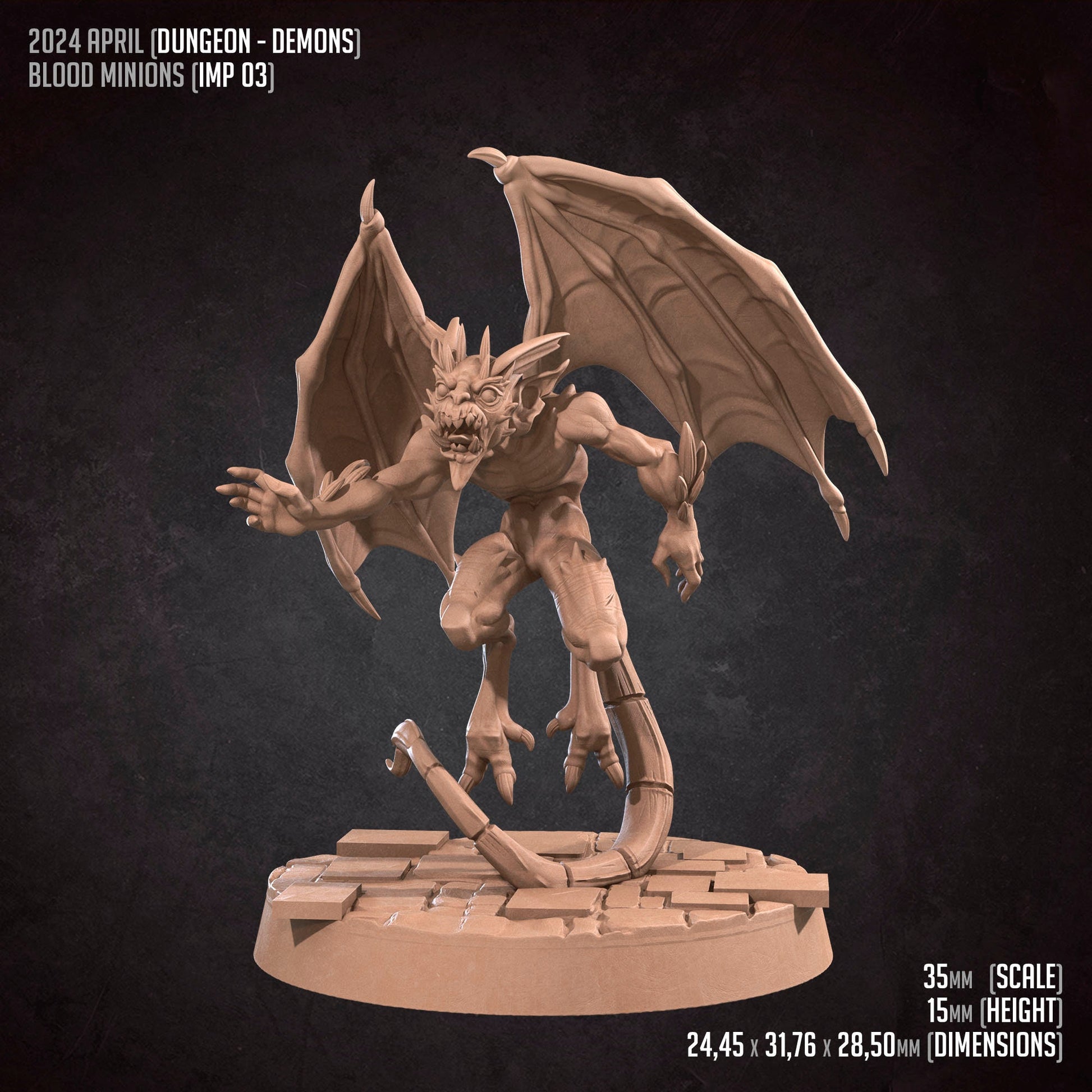 Blood Imp Minions Set | Bite The Bullet | 35mm Scale | Resin Printed Tabletop RPG Miniature Figures | DND | 5E