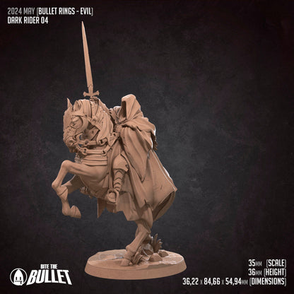 Dark Riders Set | Bite The Bullet | 35mm Scale | Resin Printed Tabletop RPG Miniature Figures | DND | 5E