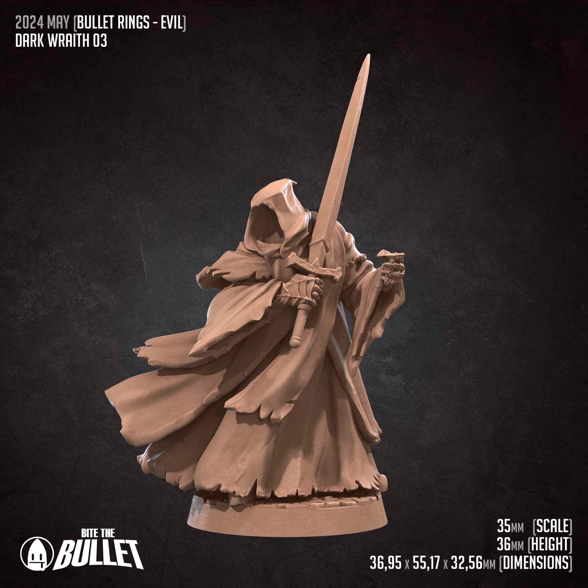 Dark Wraiths Set | Bite The Bullet | 35mm Scale | Resin Printed Tabletop RPG Miniature Figures | DND | 5E