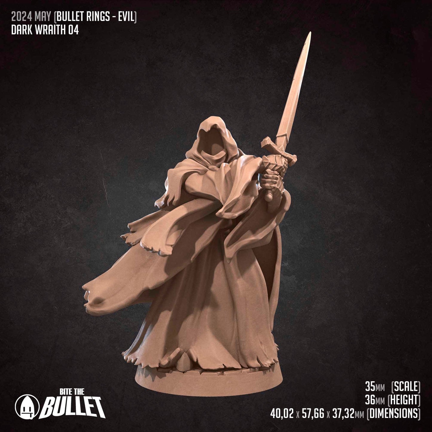 Dark Wraiths Set | Bite The Bullet | 35mm Scale | Resin Printed Tabletop RPG Miniature Figures | DND | 5E
