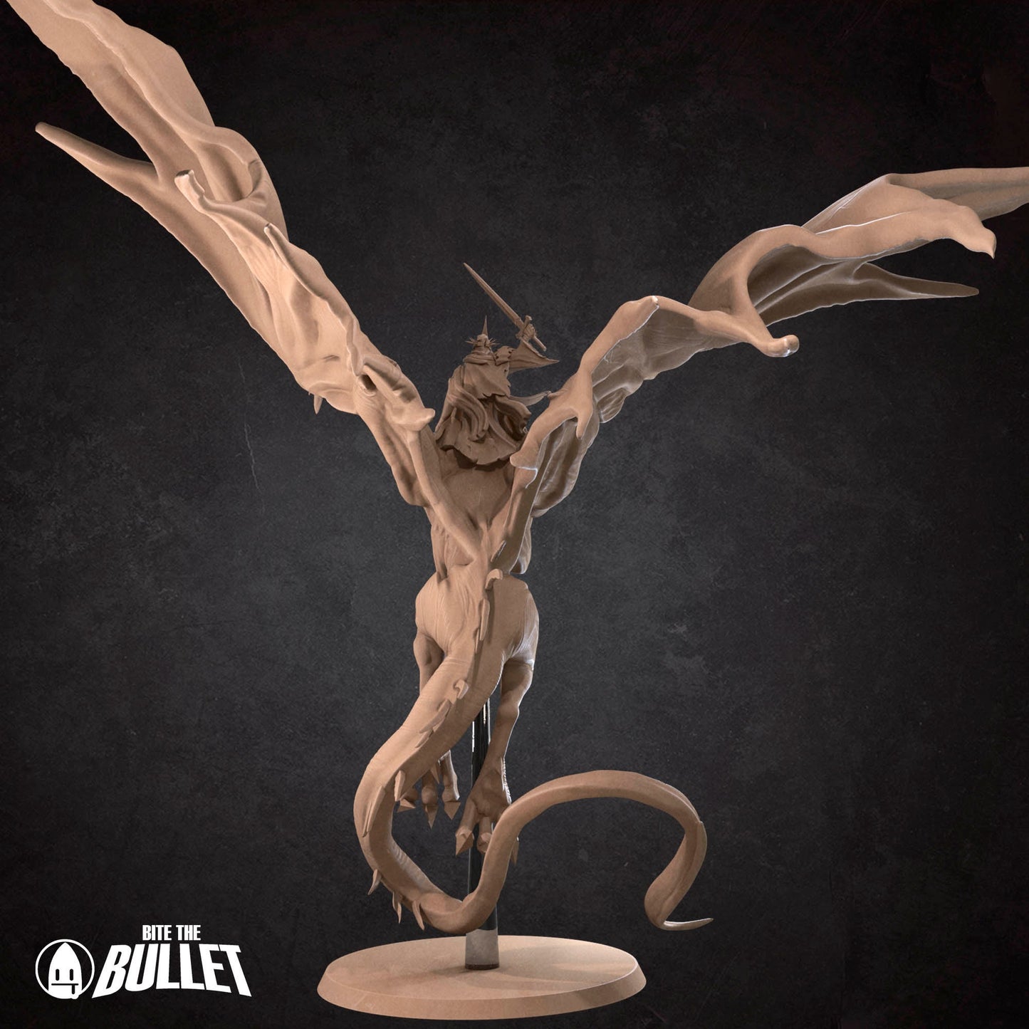 Mounted Witch King | Bite The Bullet | 35mm Scale | Resin Printed Tabletop RPG Miniature Figures | DND | 5E