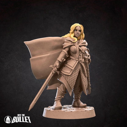 Shieldmaiden | NSFW Option | Bite The Bullet | 35mm Scale | Resin Printed Tabletop RPG Miniature Figures | DND | 5E