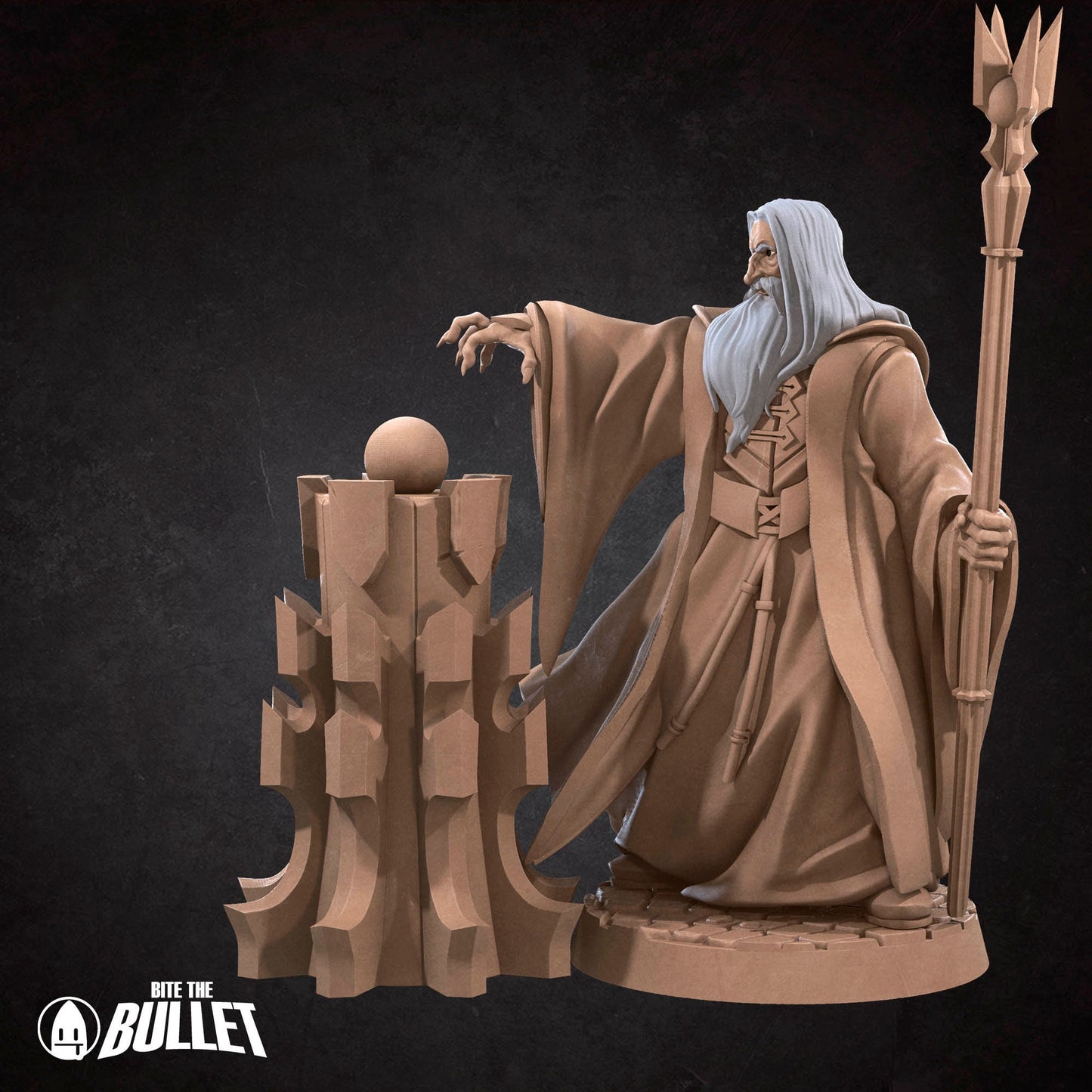 Dark Wizard | Bite The Bullet | 35mm Scale | Resin Printed Tabletop RPG Miniature Figures | DND | 5E